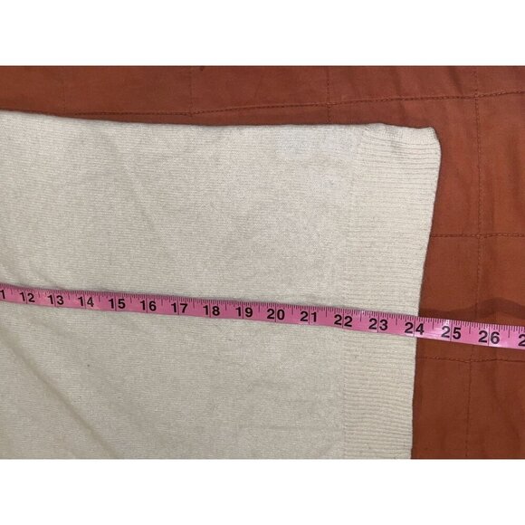 Belle France Cream Cashmere Turtleneck Pullover Women's Sweater Size M - Picture 7 of 9